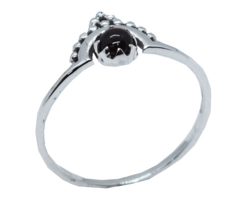 Silber Ring Granat Rund - Bild 1 von 1