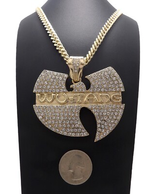 NEW ICE BLING WU TANG PENDANT & 30'' 6mm CUBAN CHAIN*