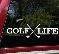 Golf Life Vinyl Decal Links Course Par Clubs Tee Time Die Cut Sticker