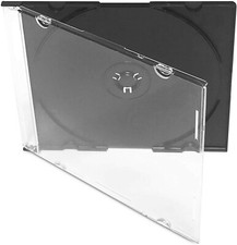 Slim Design Black/Clear DVD/CD Storage Jewel Cases Lot of 10 New