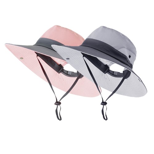 1/2er-Pack Damen Pferdeschwanz Sonnenhut Sommer UV-Schutz breite Krempe Safari Angelkappe - Bild 21 von 25