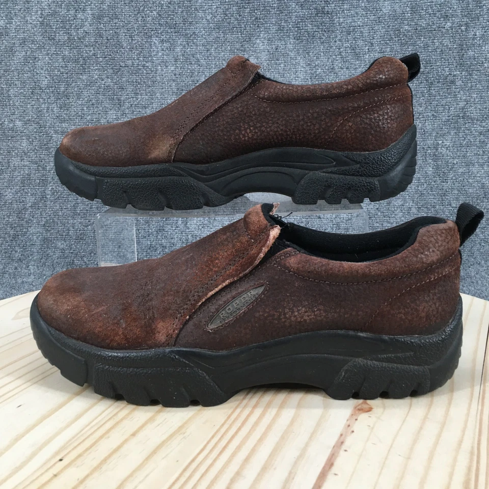 Roper Shoes Mens 12  Slip On Sneakers Comfort Brown Leather Low Top Round Toe - Image 2 of 4