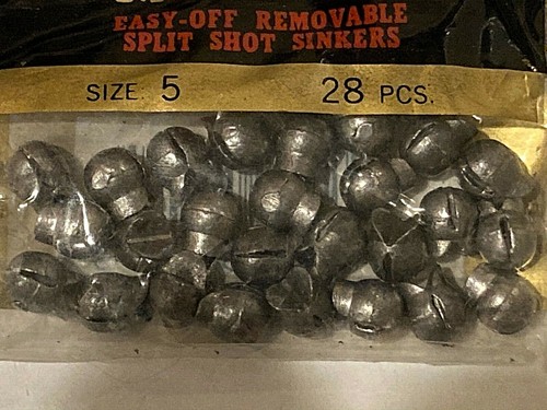 Eagle Claw Easy-Off Removable Split Shot Sinkers (RSS-5) - Size 5 - Pkg of 28