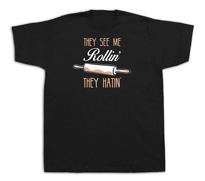 Baking master chef rollin hatin fashion T shirt tee flavour cook program gift