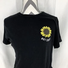 Dirtee Laundry Black Sunflower Not Sorry Short Sleeve T-Shirt Medium