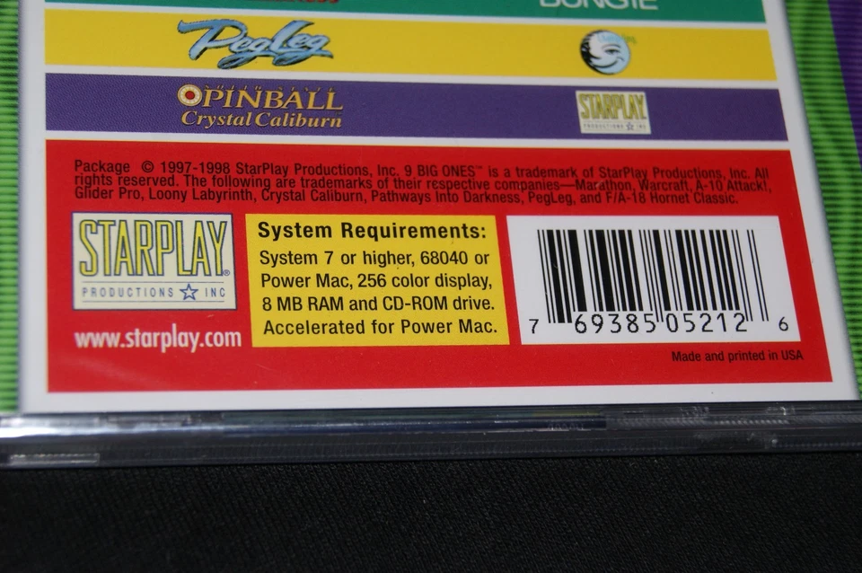 9 Big One Vintage Games Software for classic Mac CD Brand New all licensed - Image 3 of 4