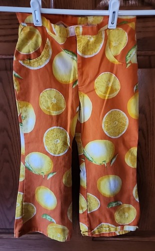 VTG Speechless Childrens Pants Size 8 Orange Themed Citrus