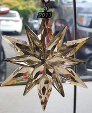 Swarovski 2011 Annual GOLD Christmas Star / Snowflake BRAND NEW In Box AUTHENTIC
