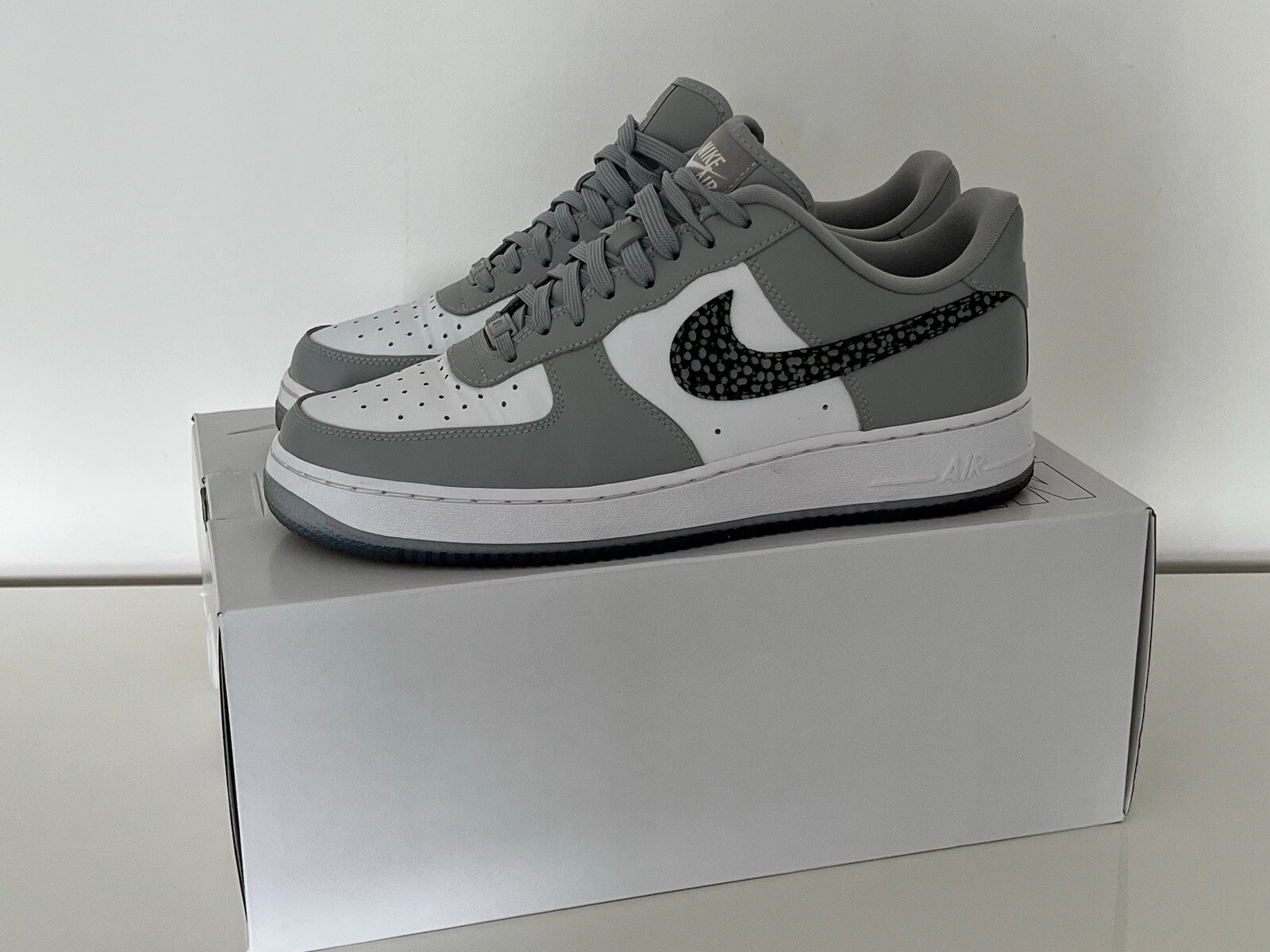 Nike by You Air Force 1 blanc gris EU 44,5 gris loup blanc style Air Dior