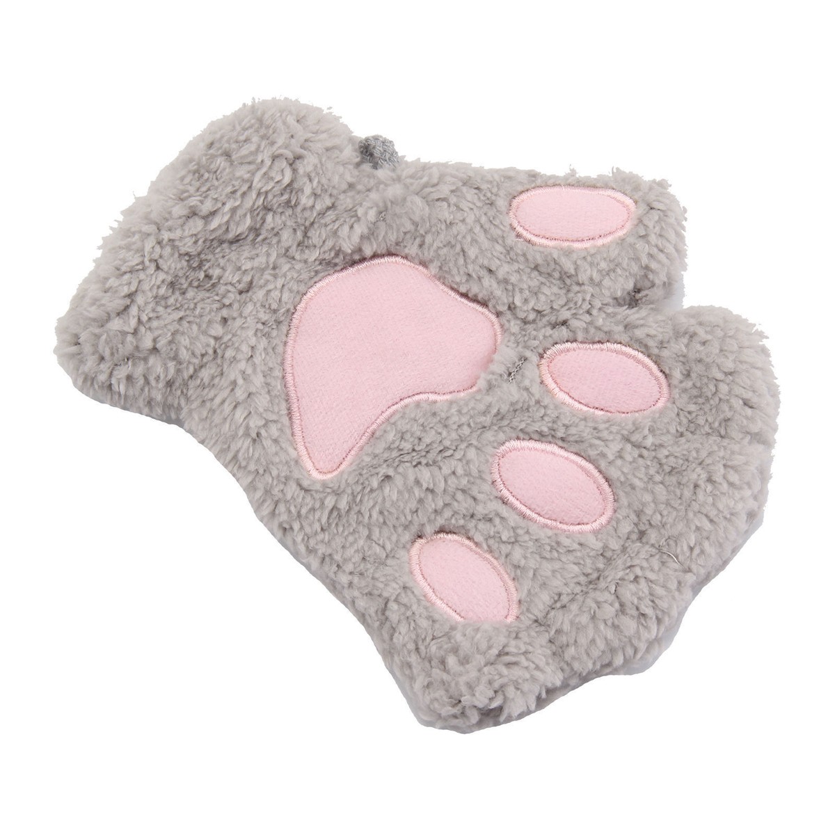 gant chat kawaii mitaine patte de chat gris