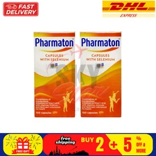 2 X 100s Pharmaton Capsules with Ginseng and Selenium Energy Booster Performance