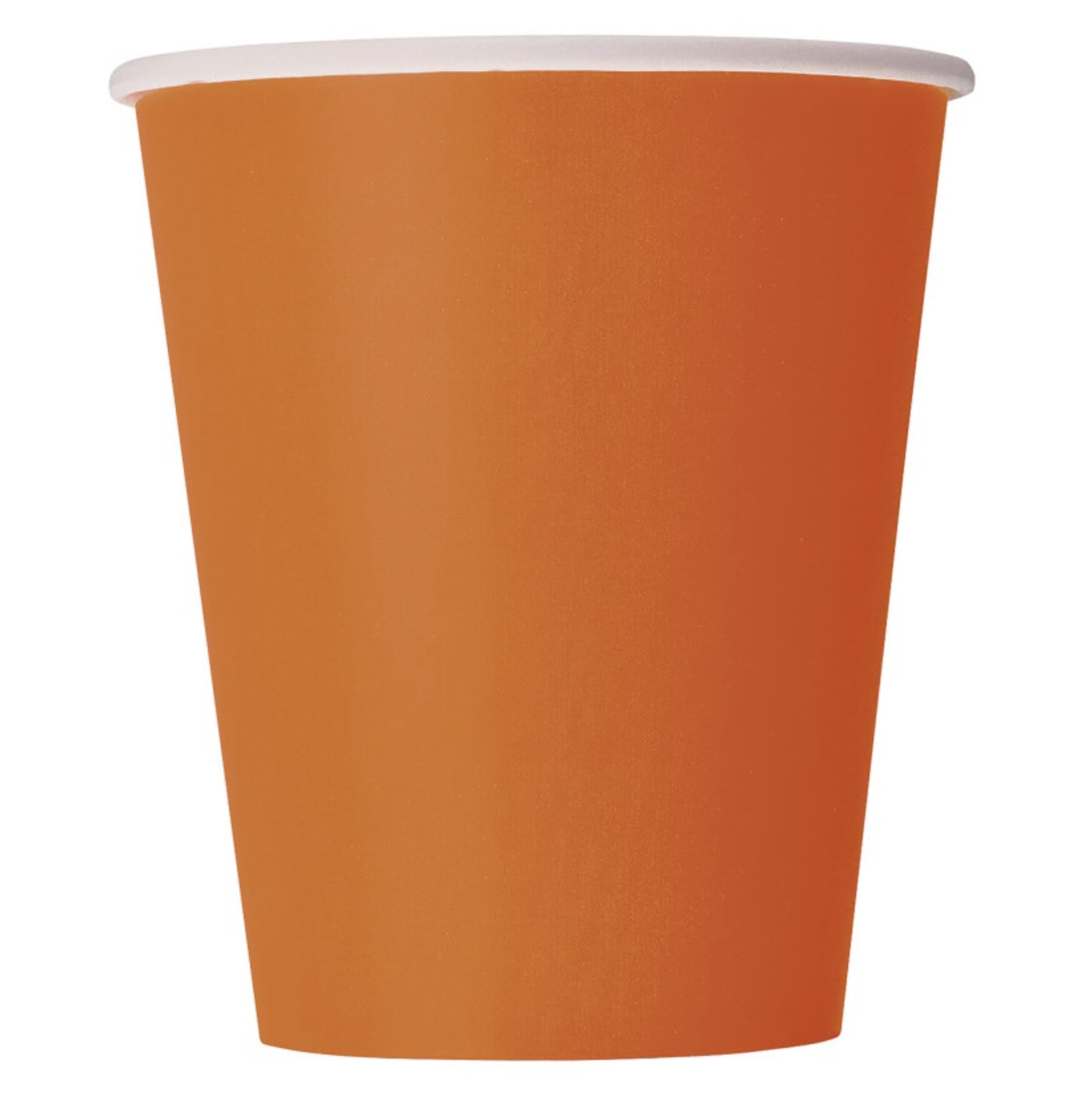Orange 9oz Paper Cups Birthday Party Garden BBQ Celebration Halloween 14 Pk