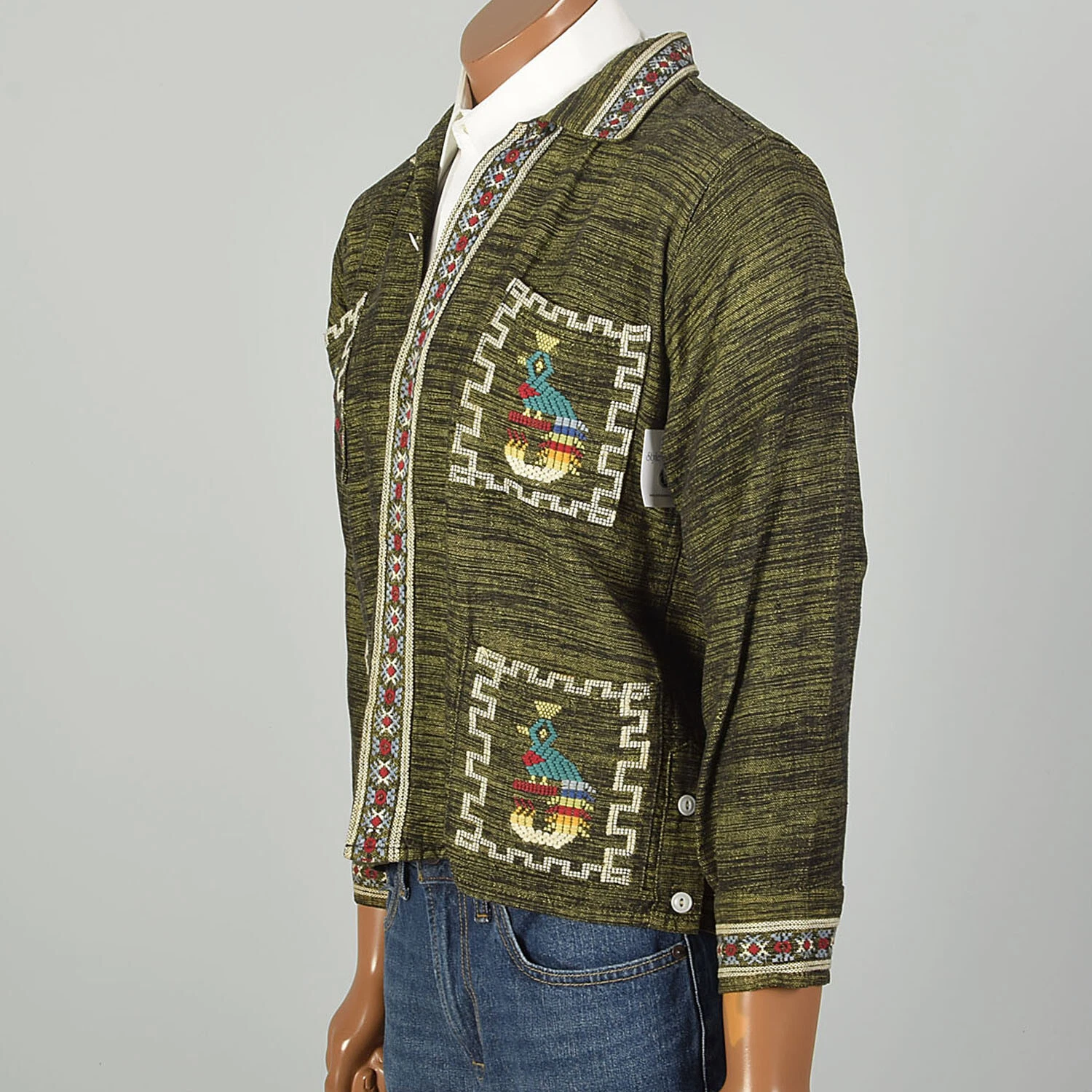  1960s guatemalan souvenir embroidered folk cultural jacket