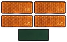 4x Reflektoren Anhänger Orange Reflektor Pkw selbstklebend gem. StVZO 94x37mm V2