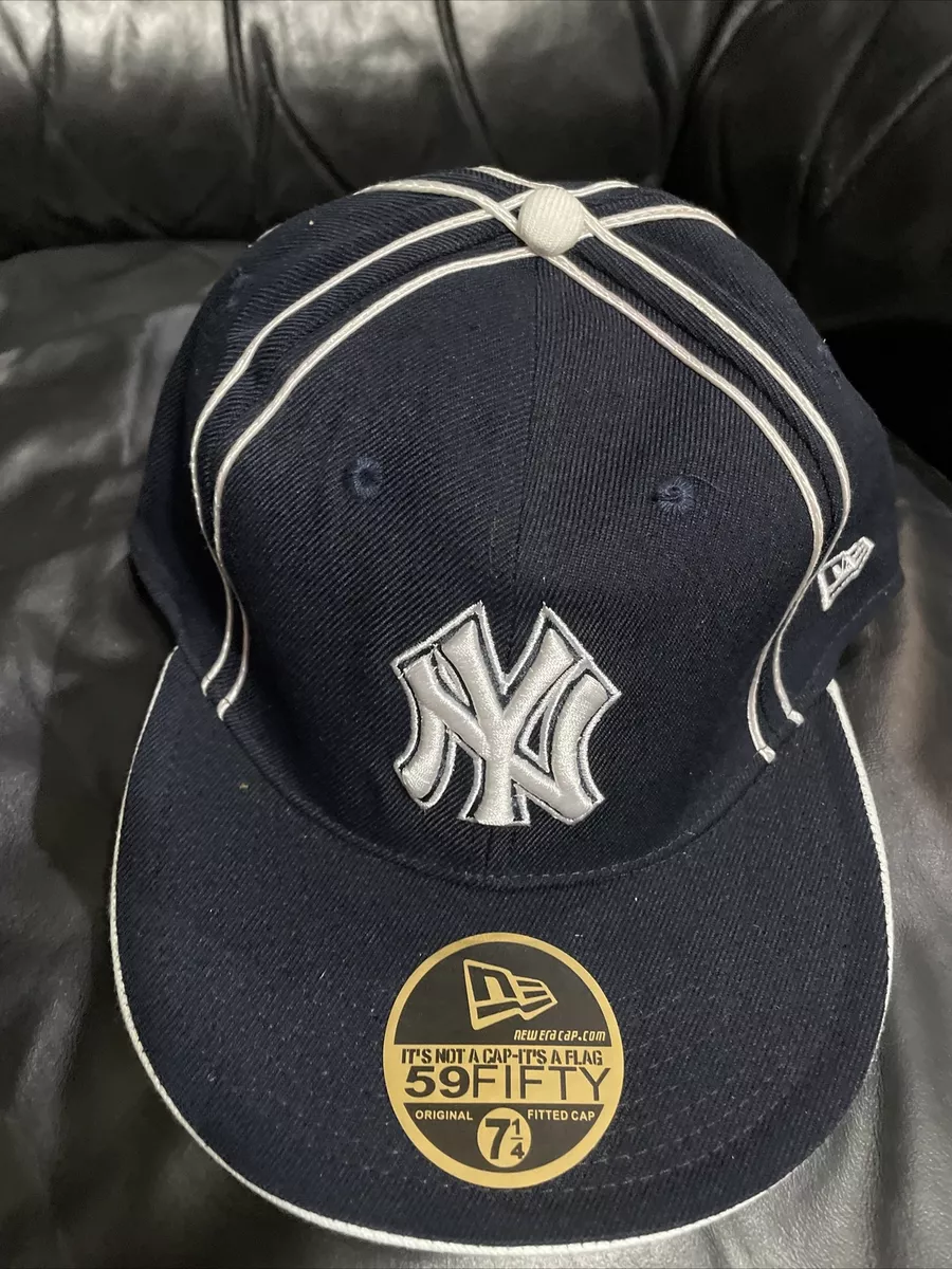 Vintage 90s New York Yankees New Era Wool 59Fifty Fitted Hat MLB Cap Men's  7 1/4