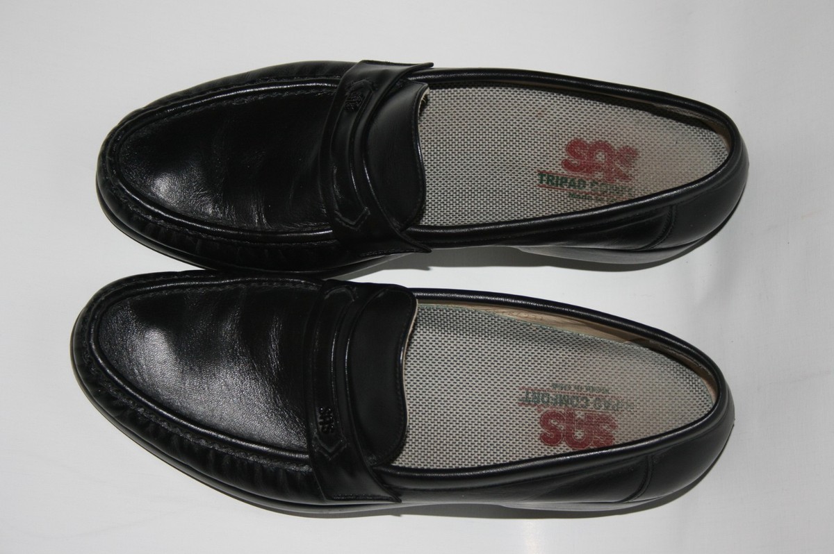 SAS Shoes Ace Mens Loafers Black Handsewn Leather Tripad Comfort  10.5 Wide SAS ACE Moc Toe Comfort Loafer Black Men main image 3