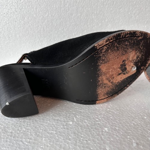 Frye Courtney Veloursleder-Pantolette mit Fersenriemen und Absatz Damen 10B schwarz 3,5"-Absatz - Bild 11 von 13