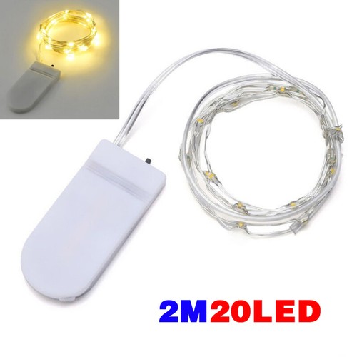 6 Pack 20 LEDs Battery Operated Mini LED Copper Wire String Fairy Lights Part 2m - Picture 3 of 16
