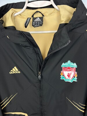 Vintage Adidas Liverpool Football Jacket Soccer Black Track Top