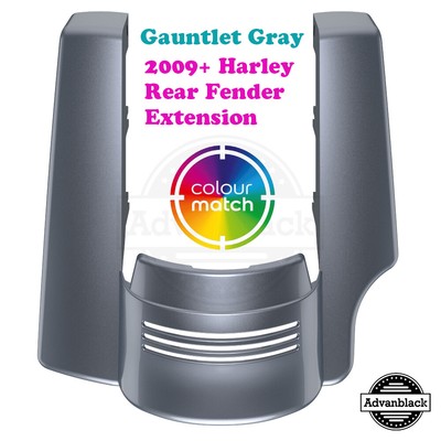 2-1 Gauntlet Gray Stretched Rear Fender Extension For 09+ Harley Electra FLHT