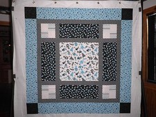 Toddler/Nursery/Turtles/Butterflies Themed Handmade Quilt-Top App. 49.75" SQ 