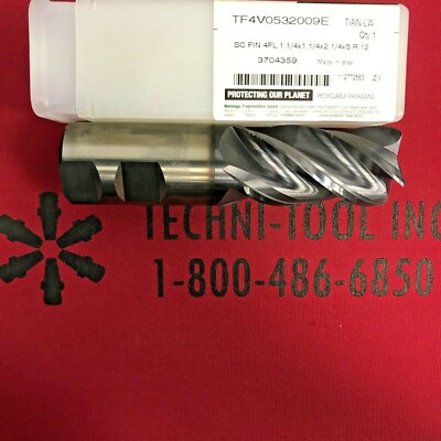 TF4V0532009E 1 1/4 X 2 1/4 x 5 TiAlN SE 4FL CC HP Weldon Shank Endmill 3704359
