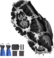 ELUTENG Crampons Ice Cleats for Shoes and Boots 24 Stainless Steel Spikes,Large