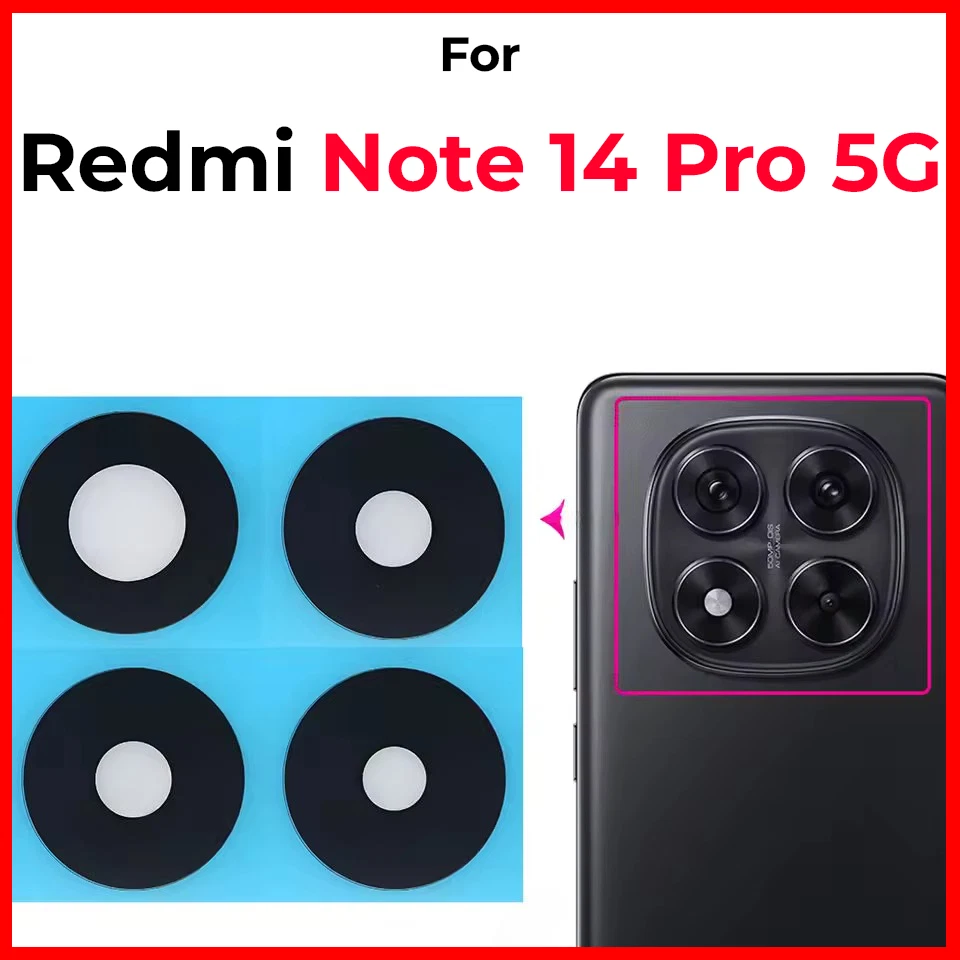 XOTEK Kamera Glas für Xiaomi Redmi Note 14 Pro 5G Kameralinse Scheibe Camera Glasslens