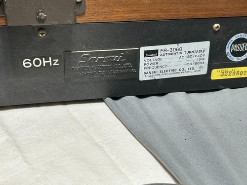 Tocadiscos Automático SANSUI FR-3060 De Colección SHURE RS 8T VER VIDEO - Imagen 20 de 22