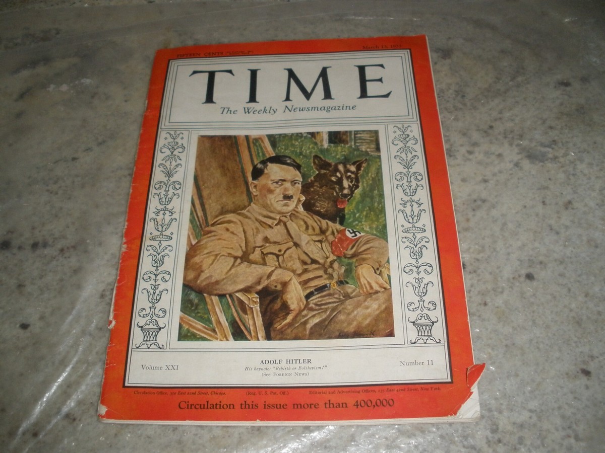 VINTAGE TIME MAGAZINE MARCH 13 1933 WORLD WAR II ERA RARE | eBay