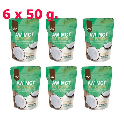 6x MCT Coconut Oil Powder 100% PURE Natural Extract Medium Chain Triglyceride