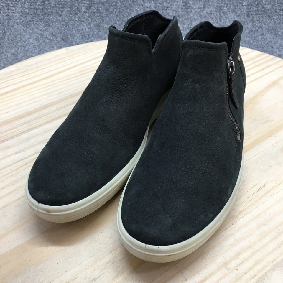 Ecco Botas Mujer 41 Suave 7 Botín Bajo Tenis Negro Cómodas Informales Puntera Redonda Foto 3 de 4