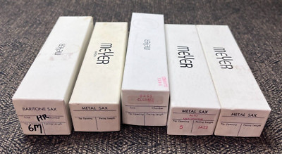 Lot of 5 Vintage Meyer Mouthpiece Boxes