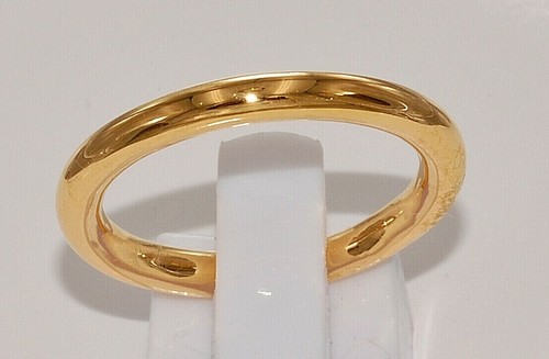 massiv Sterling Silber 925 Ring runde Ringschiene Ø ca.3 mm poliert vergoldet - Bild 5 von 7