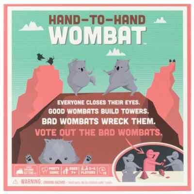 NEW Hand-To-Hand Wombat Party Game by Exploding Kittens  ~ AGE 7+ ~ 3-6 PLAYERS