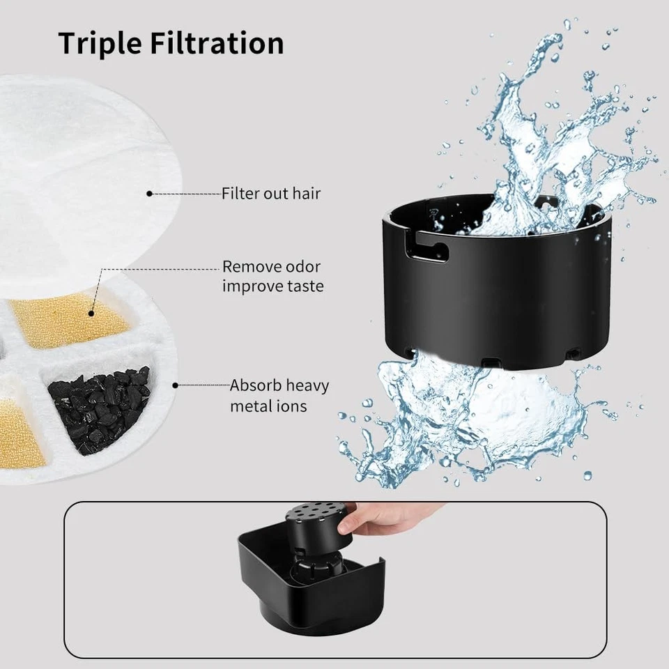 Dispensador de agua para perros de 2,3 galones, dispensador de agua grande para perros con mantel individual y S... Foto 4 de 4