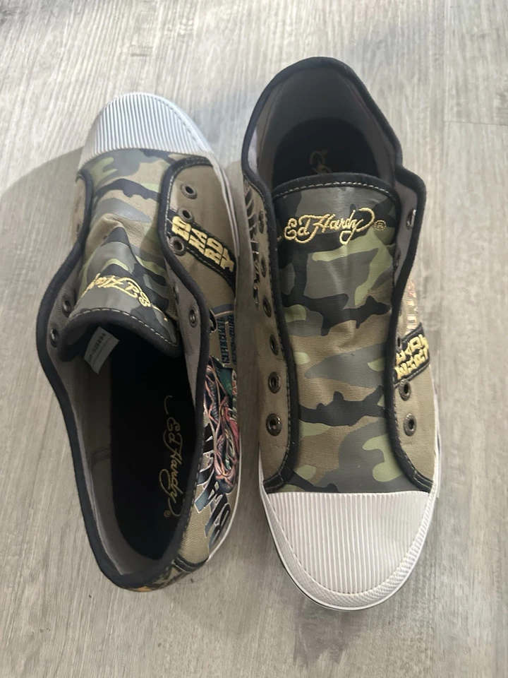 Don Ed Hardy туфли графические кроссовки винтажный низкий верхний Laceless 10 - Изображение 4 из 4