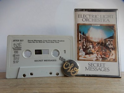ELECTRIC LIGHT ORCHESTRA ELO SECRET MESSAGES MUSIK KASSETTE TAPE MC 1983 JET PIN
