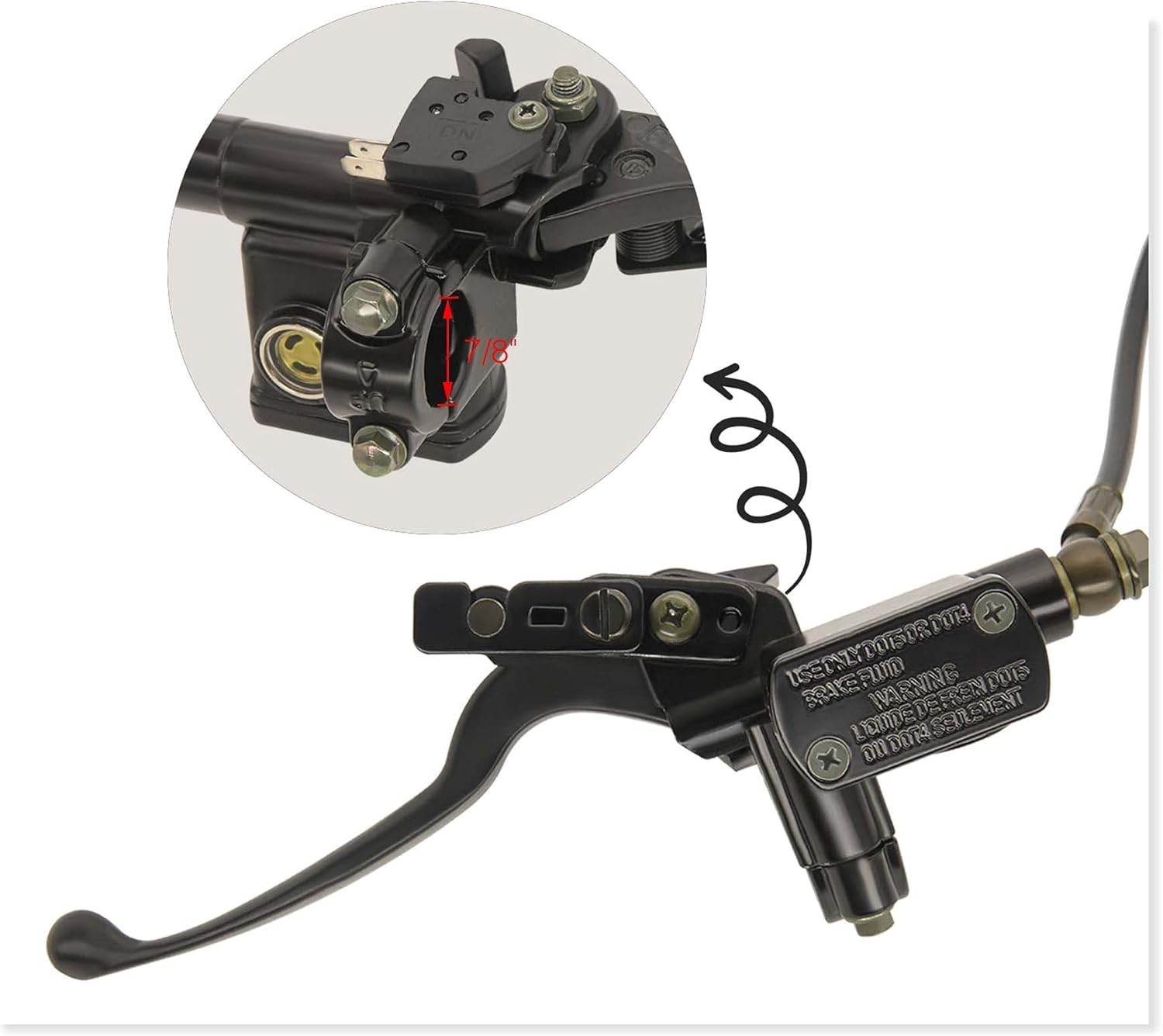 Rear Hand Hydraulic Disc Brake Left Master Caliper Assembly... 