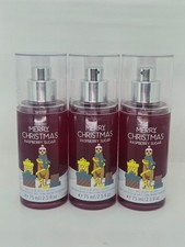 Bath Body Works Merry Christmas Raspberry Sugar Travel Mist - 2.5oz x3