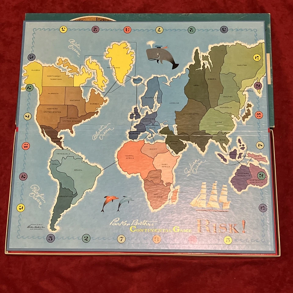 Vintage Risk Parker Brothers Continental Board Game 1968 Clean COMPLETE Perfect - Image 2 of 4