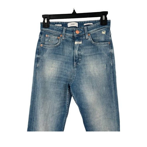 Jeans Cerrados Baylin Recortados Acampanados Azul Talla 25 - Imagen 2 de 4