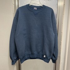 Russell Athletic Sweatshirt Men's Size L Blue Pullover Vintage 90s Made In USA