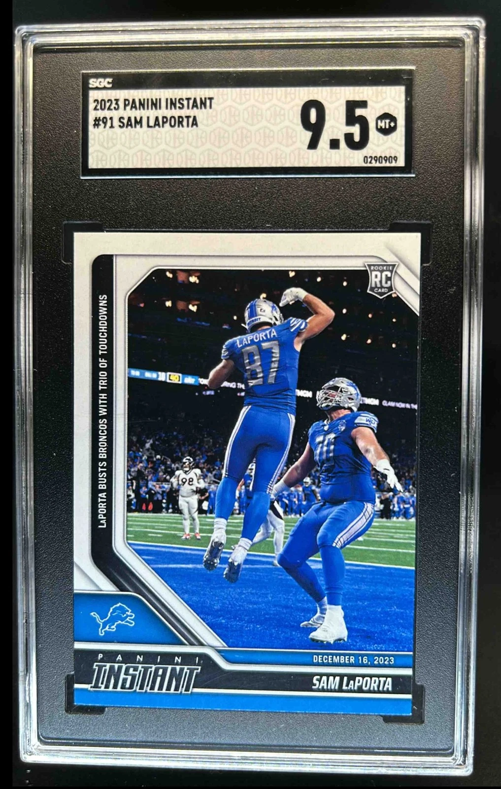 Sam LaPorta Panini Instant NFL #91 Base