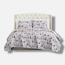 Southshore Fine Linens White Oversized Reversible 6pc Quilt Set, Full/Queen