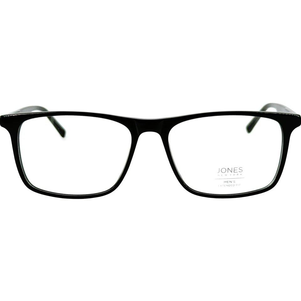 Marco de gafas de plástico negro Jones New York VJOM541 para hombre 61-18 Foto 3 de 4