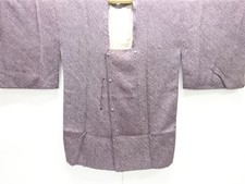 7619903: JAPANESE KIMONO / ANTIQUE MICHIYUKI COAT / SILK / ALL SHIBORI