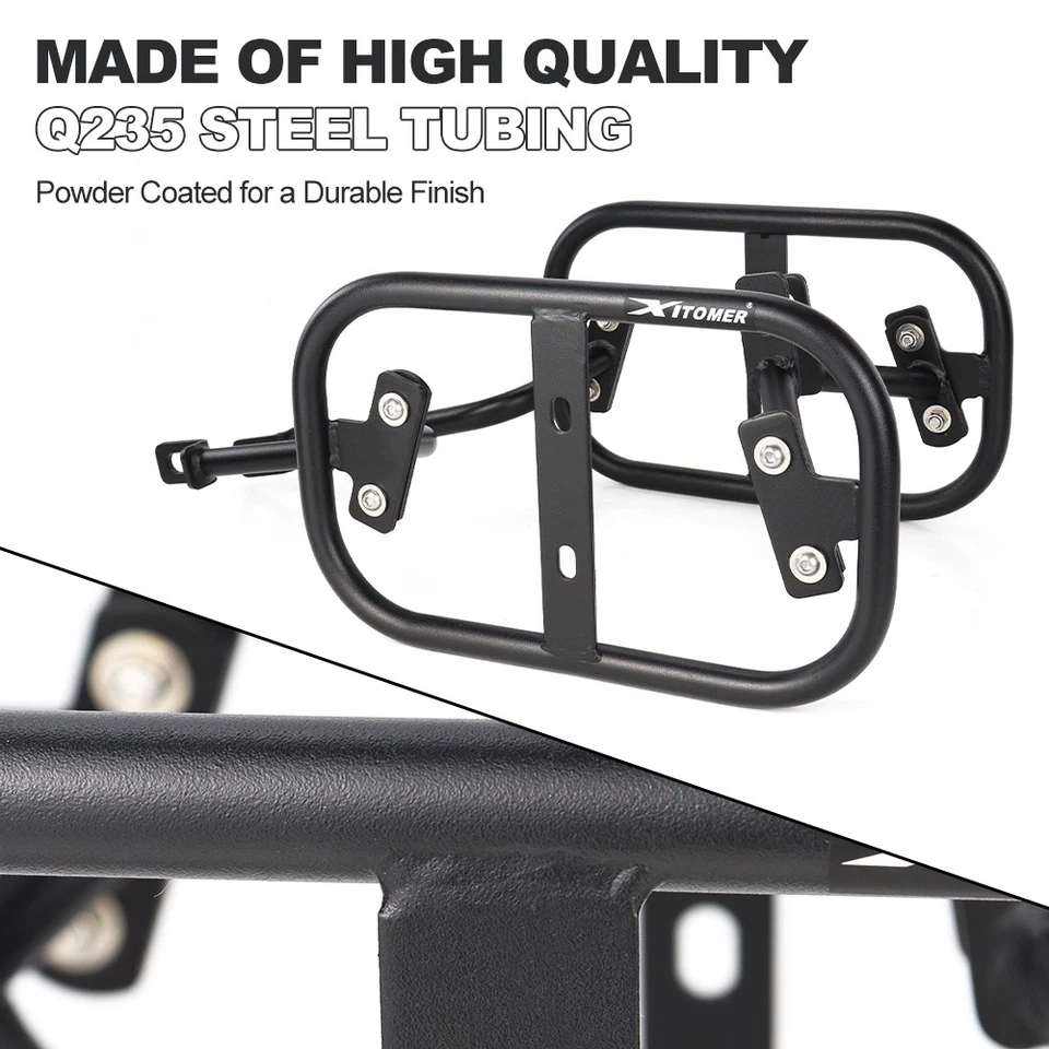 Fit For Honda CB500F 2019-2024 Steel Saddlebag Support Racks Side Carrier Black - Image 3 of 4