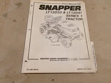 SNAPPER LT12D33 & LT12D41 SERIES 1 TRACTOR PARTS MANUAL