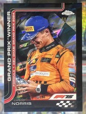 2025 Topps Chrome F1 Lando Norris 75th Anniversary Black Refractor /75 #116